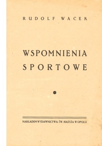 Okładka książki wspomnienia sportowe